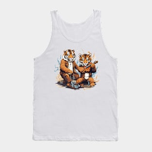 Tigers playing violin Tank Top